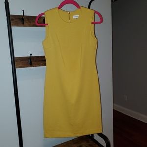 Size 2 Mustard Calvin Klein dress NWOT